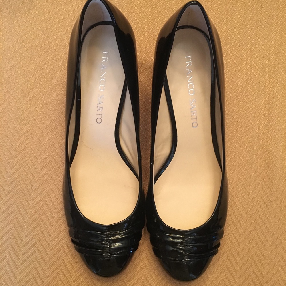 Franco Sarto Black Patent Shoes